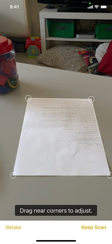 Review scan and adjust