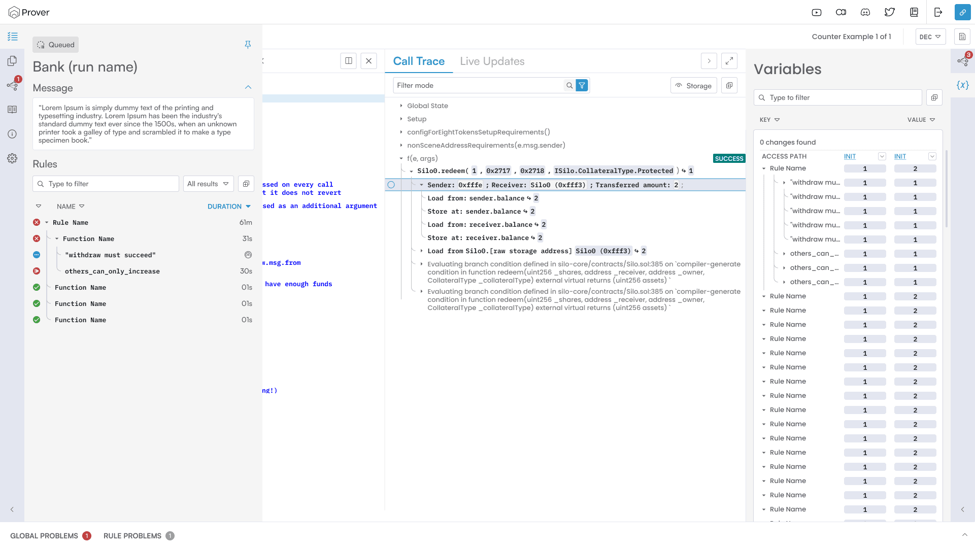Rule Report with file viewer